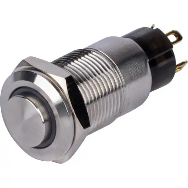 SPST Waterproof Push Switch Latching Switch w/Raised Button (Blue LED) Promozione