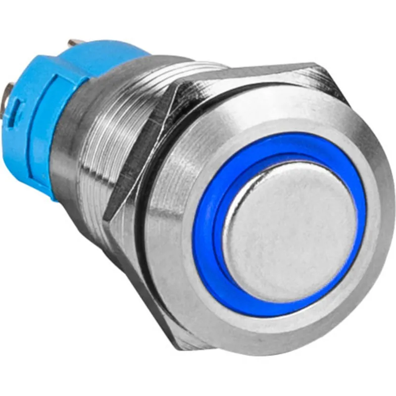 SPST N.O. 12mm Waterproof Raised Push Button Switch Nuovo Arrivo