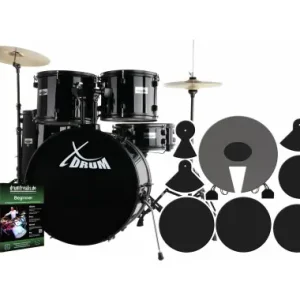 XDrum Rookie 20" Studio Batteria Black più Set di Smorzatori Promo Stagionale