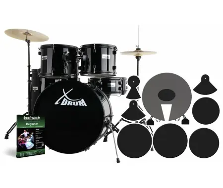XDrum Rookie 20" Studio Batteria Black più Set di Smorzatori Promo Stagionale