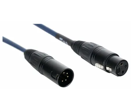 Pronomic Stage 3F5M-0.2 Cavo Adattatore DMX 3 poli female a 5 poli male 20 cm Pagamento Sicuro