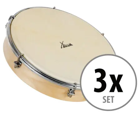 Ultima Occasione XDrum HTM-12S Tamburo a Mano 12" con Pelle Naturale Set da 3