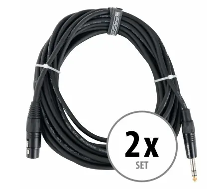 Prezzo Di Fabbrica Pronomic Stage JSXF-10 Cavo XLR/Jack Stereo 10m Set 2 pezzi