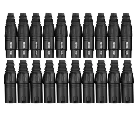 Acquista Ora Set Connettori Pronomic XLR-Female/Male 2x10pz. nero
