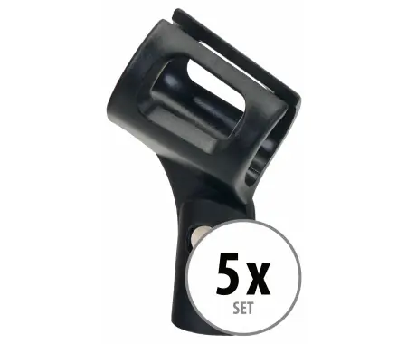 Prezzo Scontato Set 5 Morsetti Microfono Pronomic Neoprene Nero/Largo