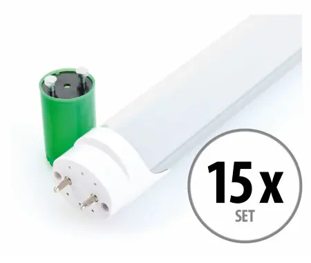 Occasione Showlite LED Tubo T8W24K45F-1500 1500mm Set da 15 (Bianco Luce Diurna 4500K)