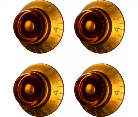 Solo Oggi Gibson Top Hat Knobs Vintage Amber 4 pc.