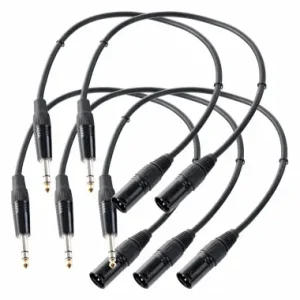 Quantità Limitata Pronomic Stage JXM-0.5 Jack Stereo/XLR 0,5m 5xSet