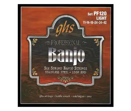Compra Oggi Stesso Corde GHS PF120 Banjo Light per Banjo a 6 Corde