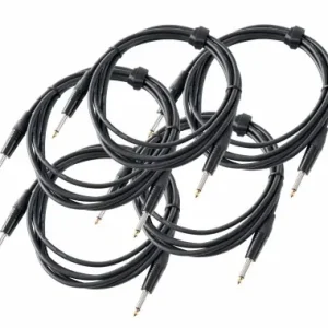 Pronomic Stage INST-3 Cavo Strumento Jack 3m nero Set da 5 Nuova Collezione