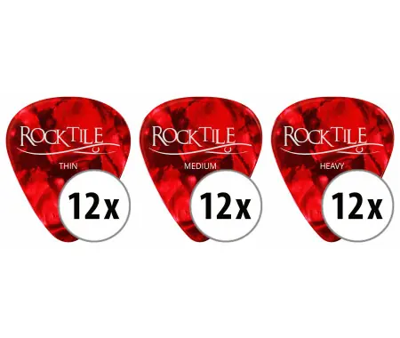 Prezzo Di Fabbrica Rocktile Plettri Red Tortoise Confezione Master Da 36