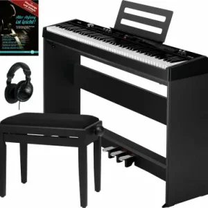 Spedito Oggi NUX NPK-20 Digitalpiano 88 Tasti Nero Home Set