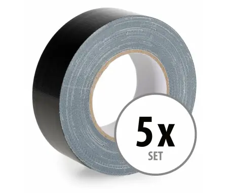 Nuovo Arrivo Stagecaptain DT-4850BK-PRO Nastro Tessuto Nastro Adesivo Gaffa Tape 50m Confezione Da 5 Nero