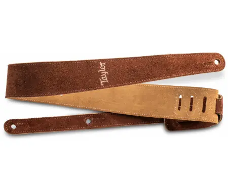 Taylor Tracolla Per Chitarra In Pelle Scamosciata Ricamata 2,5" Chocolate Brown Saldi