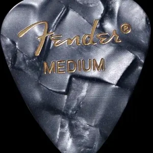 Fender Premium Celluloid 351 Shape Picks, Medium, Black Moto, 12-Pack Compra Adesso