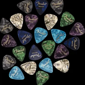 Esclusivo Fender 351 Shape Premium Picks -24 Count Pack, Multi-Color