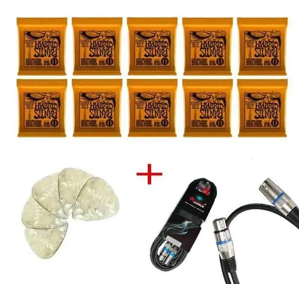 Affare SET MUTE DI CORDE ERNIE BALL 2222 Scalatura 9-46 + CAVO XLR - XLR STANDARD - 3 METRI - XX3PRO + SET DI PLETTRI LUKE & DANIEL BIA