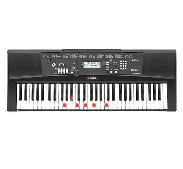 YAMAHA PSR EZ220 TASTIERA PORTATILE 61 TASTI 5 OTTAVE POLIFONIA 32 VOCI CON TASTI LUMINOSI Professionale