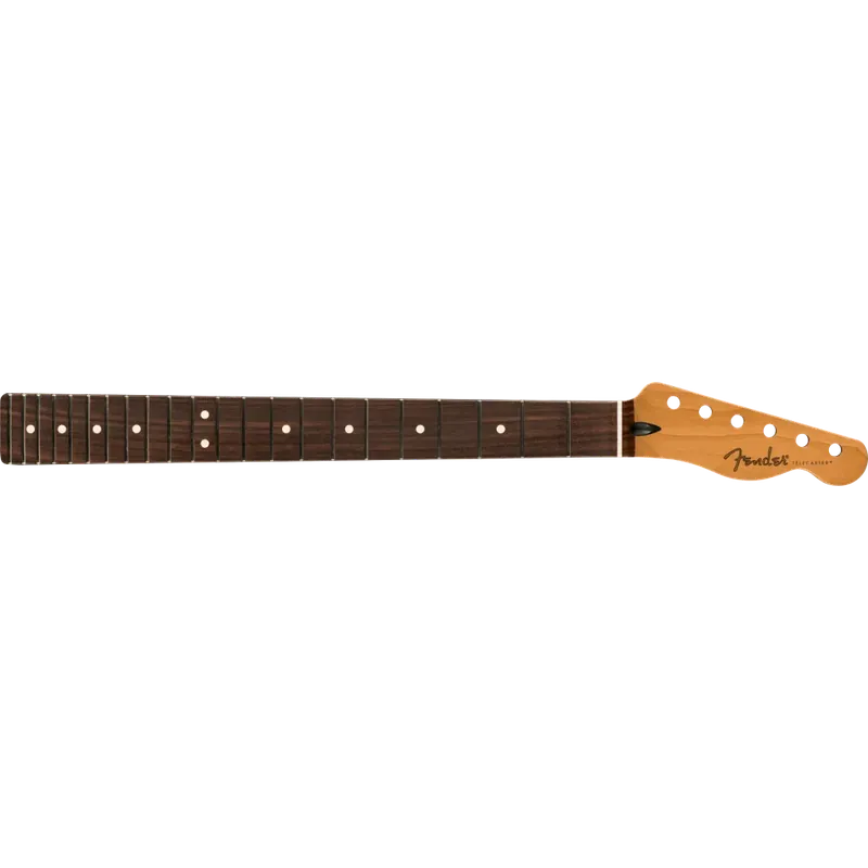 Compra Online Fender Satin Roasted Maple Telecaster® Neck, 22 Jumbo Frets, 12", Rosewood, Flat Oval Shape