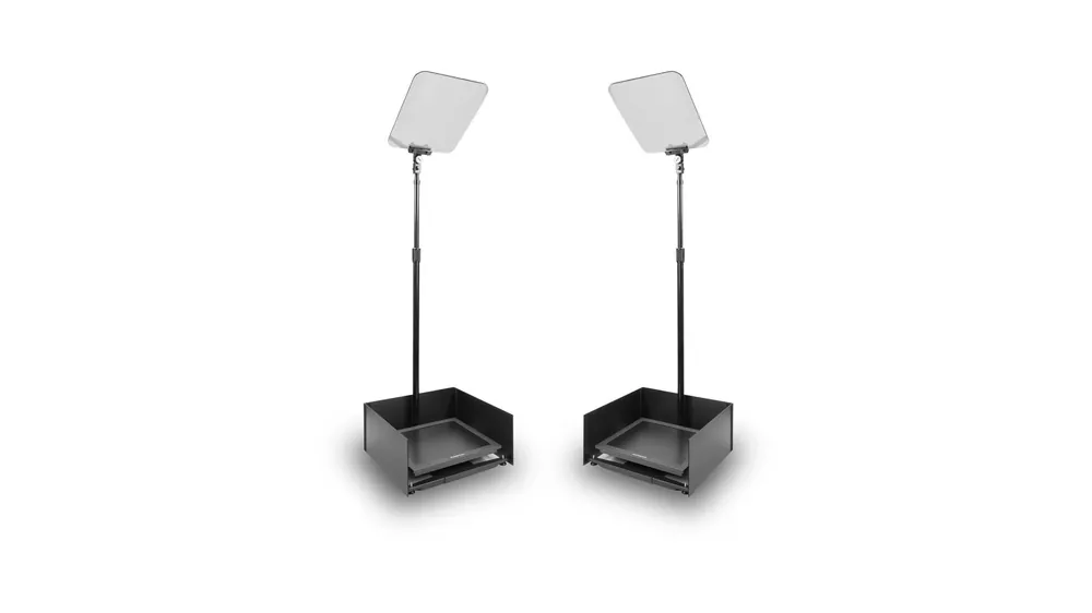 Promo Stagionale Teleprompter StagePro 17″ Presidential Pair High Bright HB quick set-up – 2 pcs kit Prompter People