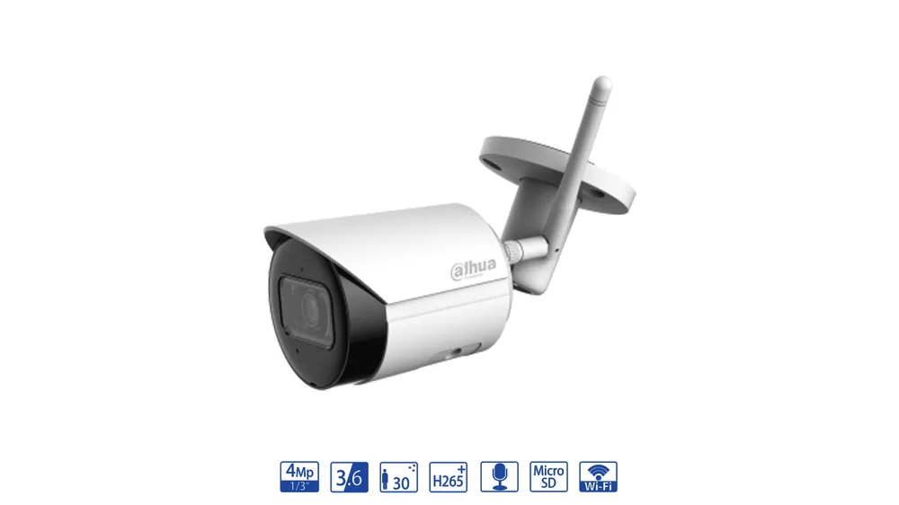 Caméra de surveillance Dahua Bullet IP Wireless 4MP 3.6mm – IPC-HFW1430DS-SAW Promozione