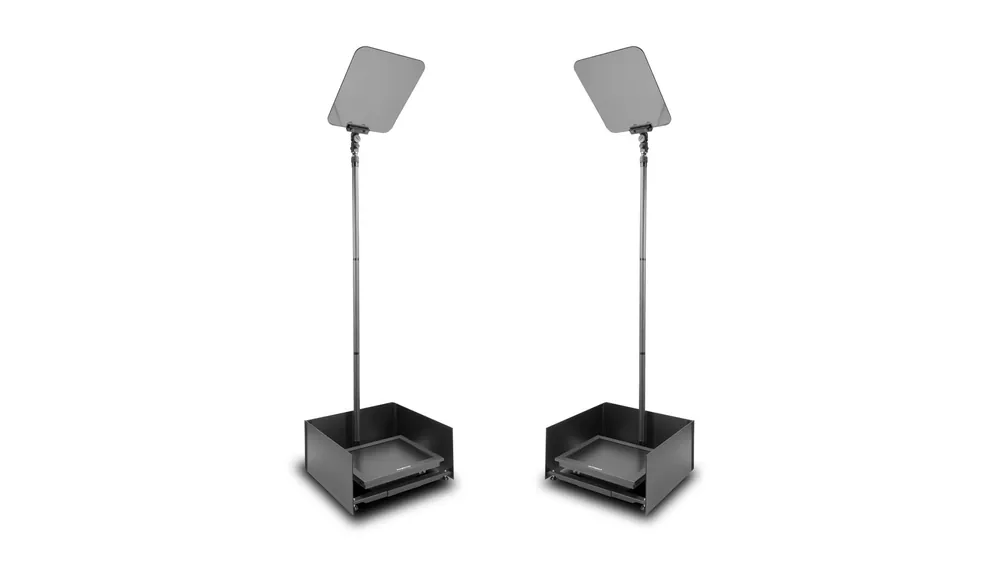 Prompter People PRO-SP15PHB-CARB téléprompteur présidentiel StagePro 15 pouces haute luminosité 1000 nits avec mât en fibre de carbone – Lot de 2 Occasione Imperdibile