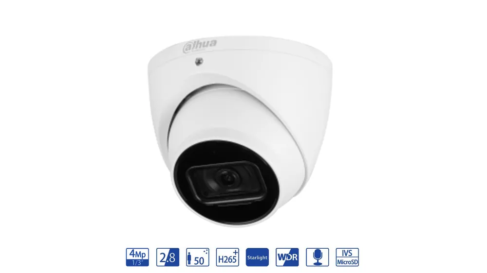 Soddisfatti O Rimborsati Dahua Eyeball IP da 4MP 2.8mm con AI WizSense – telecamera di videosorveglianza IPC-HDW3441EM-S-S2