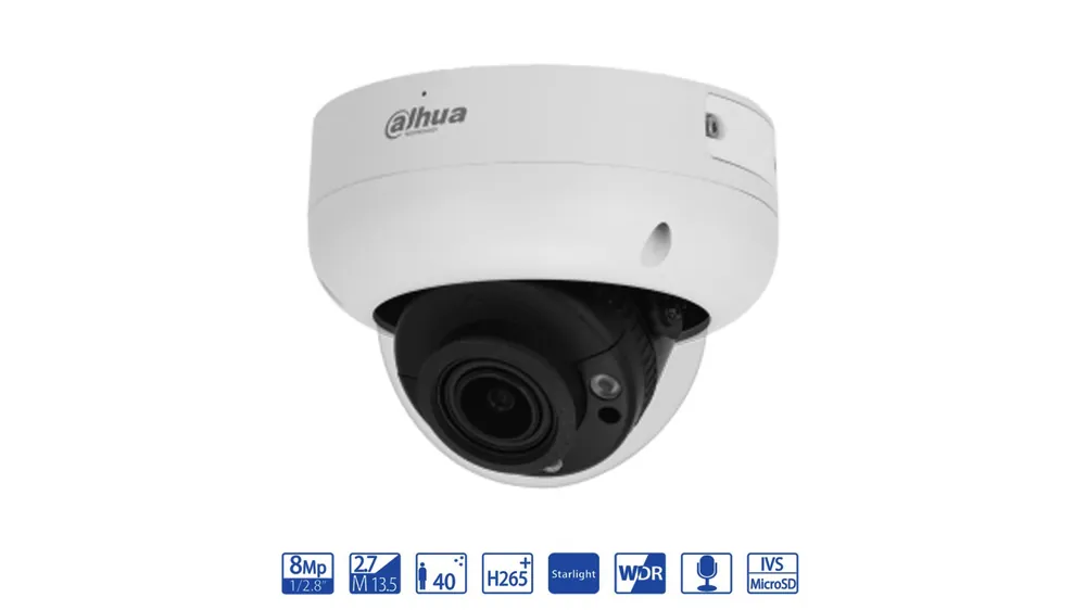 Dahua 8MP 2.7-13.5mm IP Dome mit AI WizSense – IPC-HDBW3841R-ZS-S2 Überwachungskamera Scelto Dai Clienti
