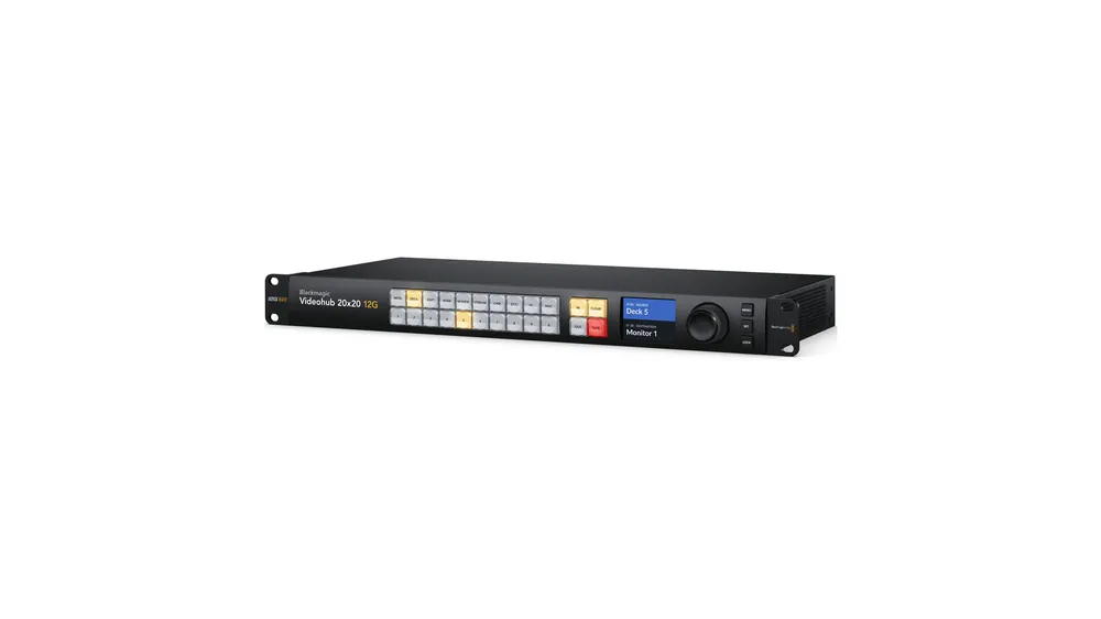 Blackmagic Videohub 20×20 12G mit LCD-Display Spedizione Espresso