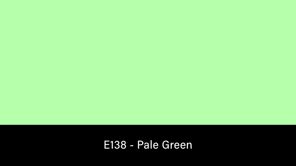 Rosco E-Colour+ 138 Verde pálido – Rollo de gelatina 1.2×7.6m Ultime Pezzi