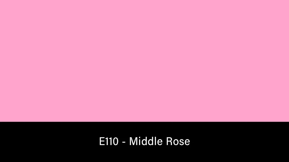 Rosco E-Colour+ 110 Rosa Medio – Rollo de gelatina 1.2×7.6m Nuovo Arrivo