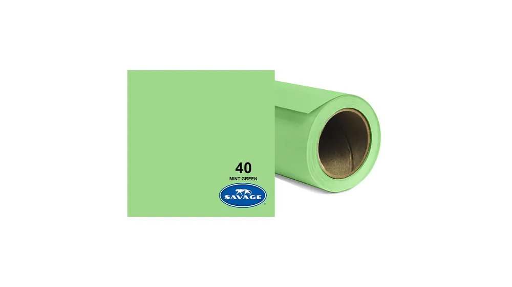 Vendita Finale Fondale Savage in carta colore 40 Mint Green 2.72 x 11m