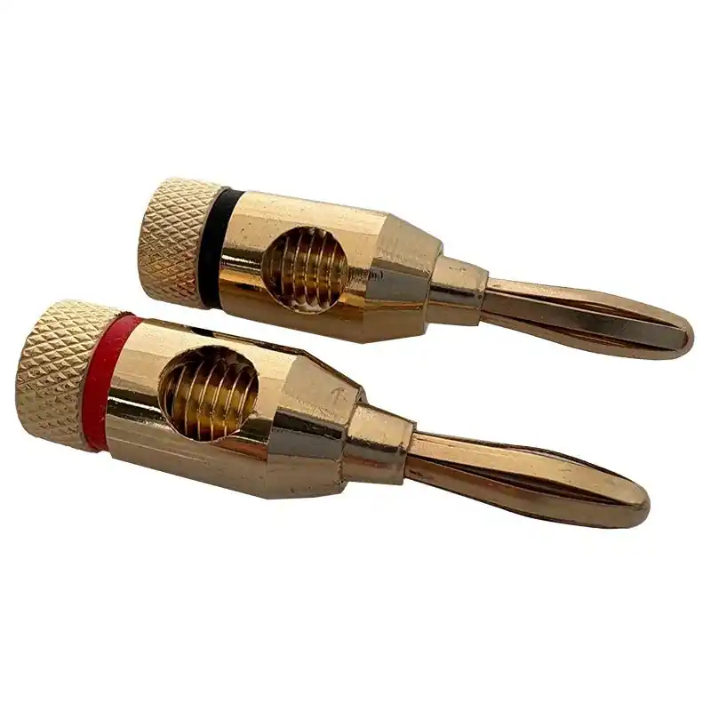 Offerta BN06 - Coppia di Banane - Placcatura in oro 24k - per cavo da 7.5mm