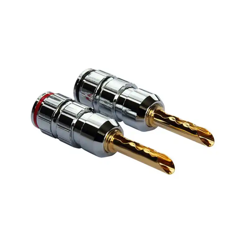 Occasione Imperdibile BN08 - Coppia di Banane - Placcatura in oro 24k - per cavo da 5.0mm
