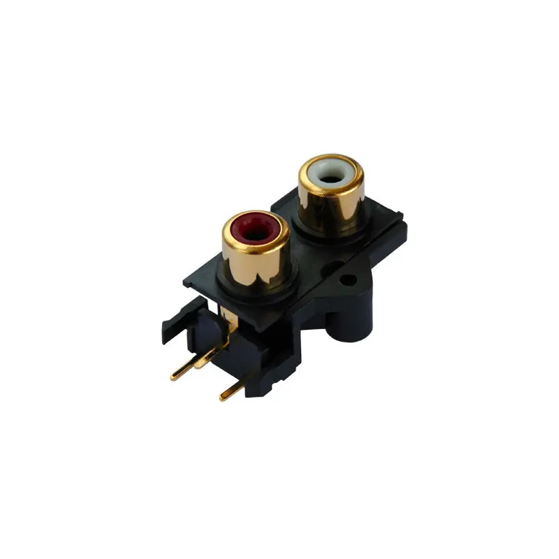 RC30 - Modulo RCA stereo per PCB orizzontale - Placcatura in oro 24k Nuovo Arrivo
