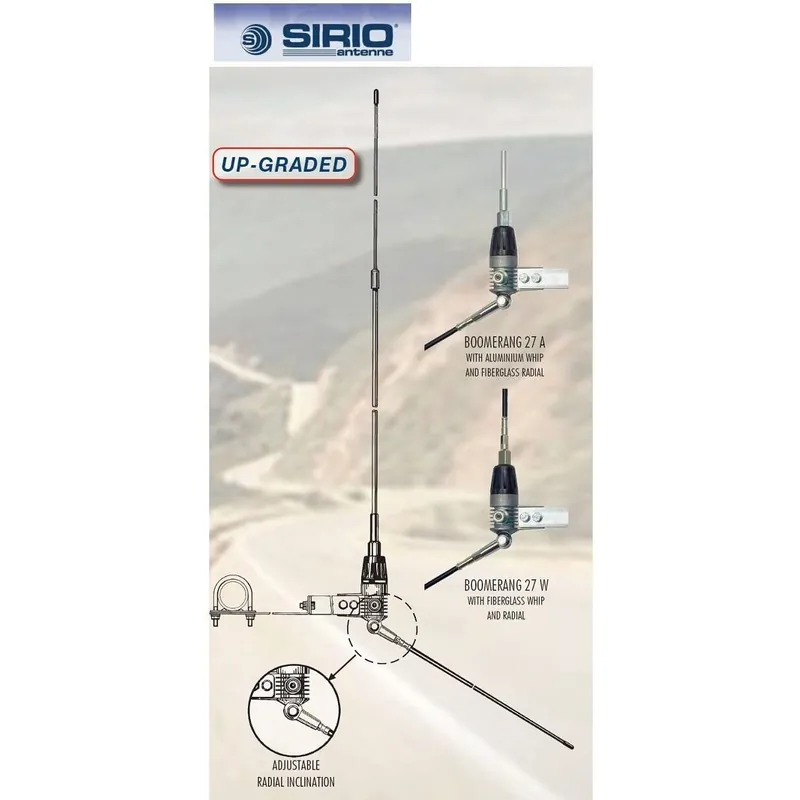SIRIO BOOMERANG 27A ANTENNA DA BALCONE BASE FISSA PER RADIO CB Miglior Prezzo