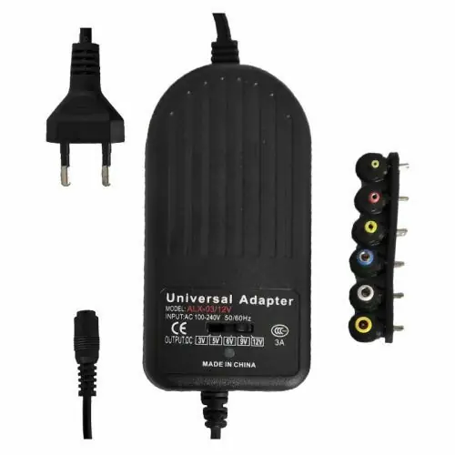 Pagamento Sicuro Alimentatore regolabile Universale da 3V a 12V 3A max con uscita USB