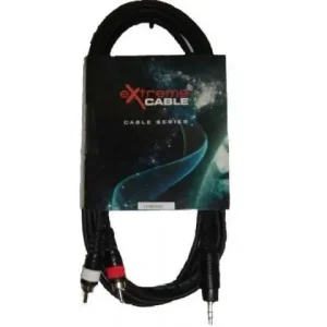 Super Prezzo EXTREME 1MJS2R3 CAVO AUDIO DI SEGNALE SCHERMATO 1 MINI JACK STEREO 2 CONNETTORI RCA MASCHIO LUNGHEZZA 3 METRI