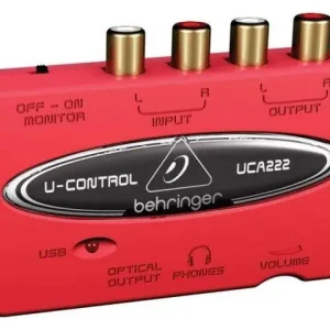 Consegna Rapida BEHRINGER UCA222 U-CONTROL INTERFACCIA AUDIO USB ROSSA 48KHZ + USCITA OTTICA S/PDIF + SOFTWARE