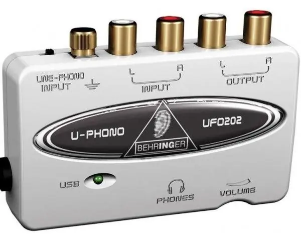 BEHRINGER UFO202 U-PHONO INTERFACCIA AUDIO 48 KHZ USB + SOFTWARE + PREAMPLIFICATORE PER GIRADISCHI IPAD IPOD CON PHONO PREAMP GROUND Prezzo Scontato
