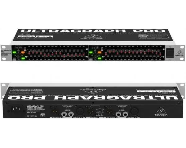BEHRINGER FBQ1502HD ULTRAGRAPH PRO EQUALIZZATORE GRAFICO 15 BANDE STEREO RILEVATORE DI FEEDBACK Economico