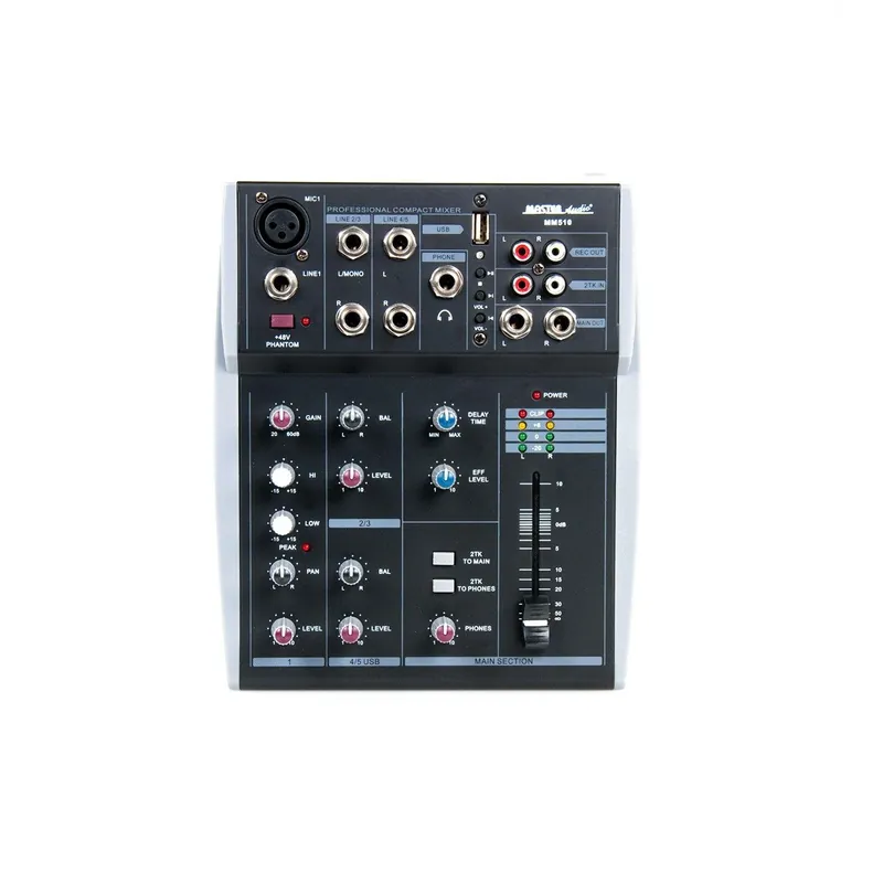 Master Audio MM510 Mixer 1 canale MONO + 2 canali STEREO e ingresso USB Vendita Finale