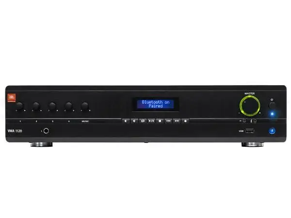 Offerta Del Giorno JBL VMA1120 MIXER-AMPLIFIER 1 CHANNEL MIXER/AMPLIFICATORE 1 CANALE CON MEDIAPLAYER USB/BLUETOOTH 120W