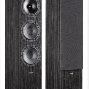 Promozione Esclusiva Indiana Line Tesi 661 N diffusori da pavimento vinile rovere nero 3 vie, 2 x woofer 160 mm (COPPIA)