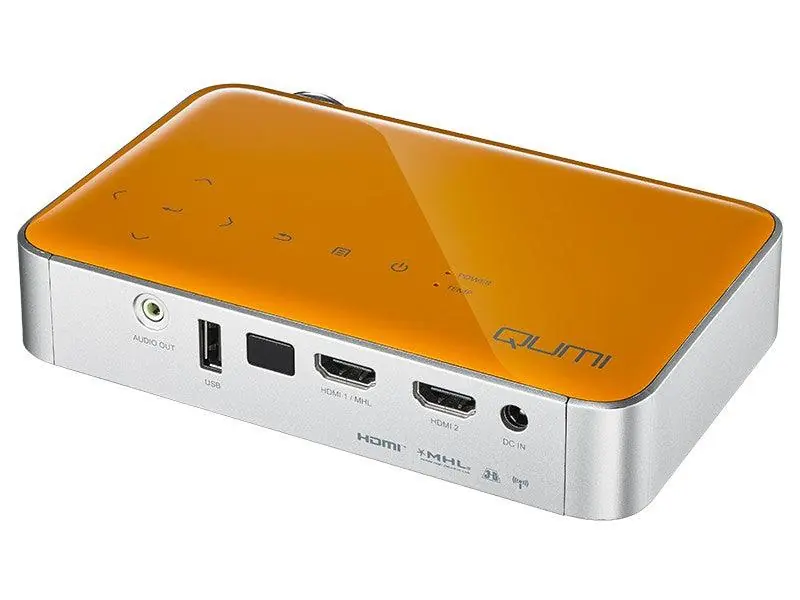 Prezzo Scontato VIVITEK Qumi Q6 Videoproiettore WiFi Tascabile LED DLP WXGA, 1280x720, 800 Lumen - ARANCIO