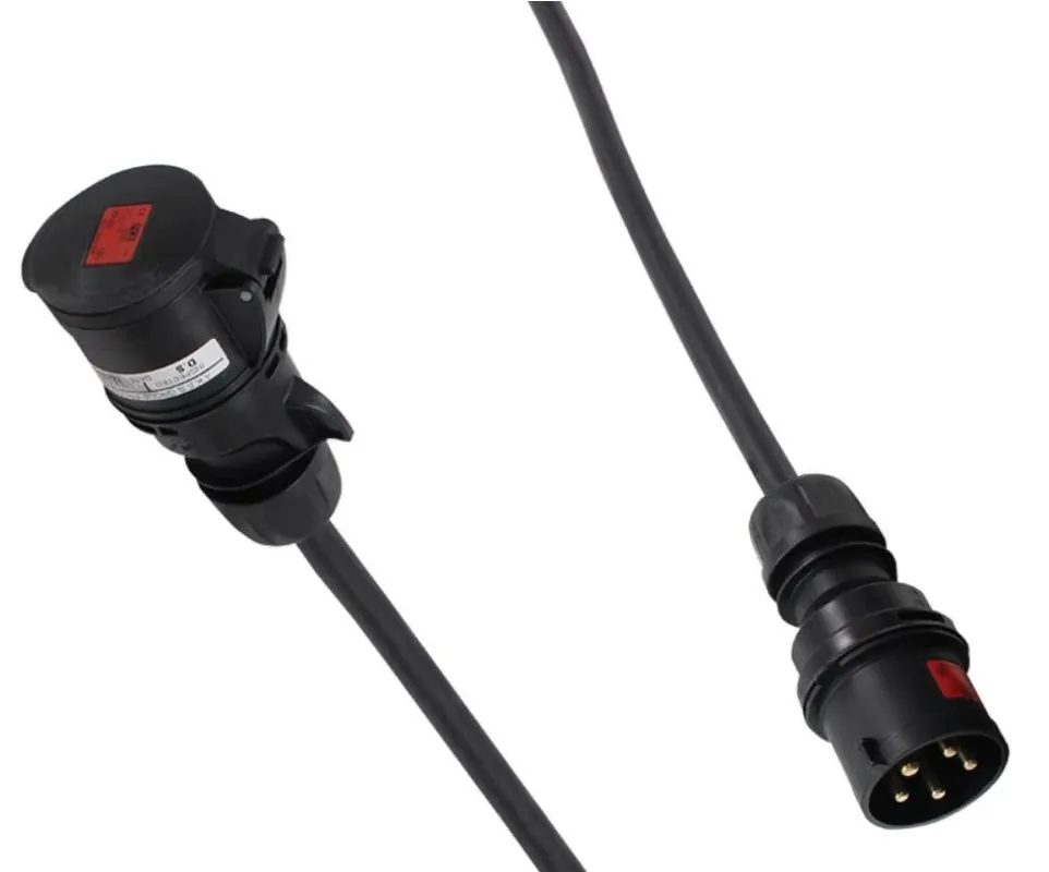 PROLUNGA ALIMENTAZIONE CEE 32A 3PH+N+E IP44 5POLI 415V 15 METRI SPINA PCE 025-6XS CAVO NEOPRENE/H07RN-F 5X6MM2 PRESA FEMMINA PCE 225-6XS Prezzo Ridotto