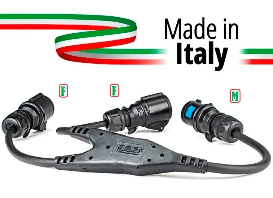 SPLITTER CEE SDOPPIO MADE IN ITALY SPINA PCE 32A MASCHIO 3 POLI 2P+T IP44 A 2 PRESE 32A FEMMINA PCE Prezzo Ridotto