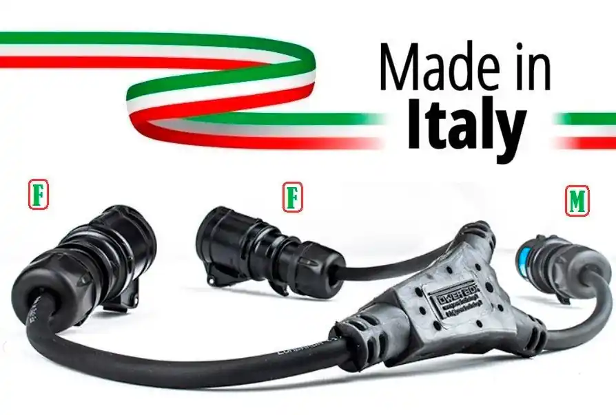 Offerta Speciale SPLITTER CEE SDOPPIO MADE IN ITALY SPINA PCE 16A MASCHIO 3 POLI 2P+T IP44 A PRESA 16A FEMMINA PCE LOOP 16A 3P