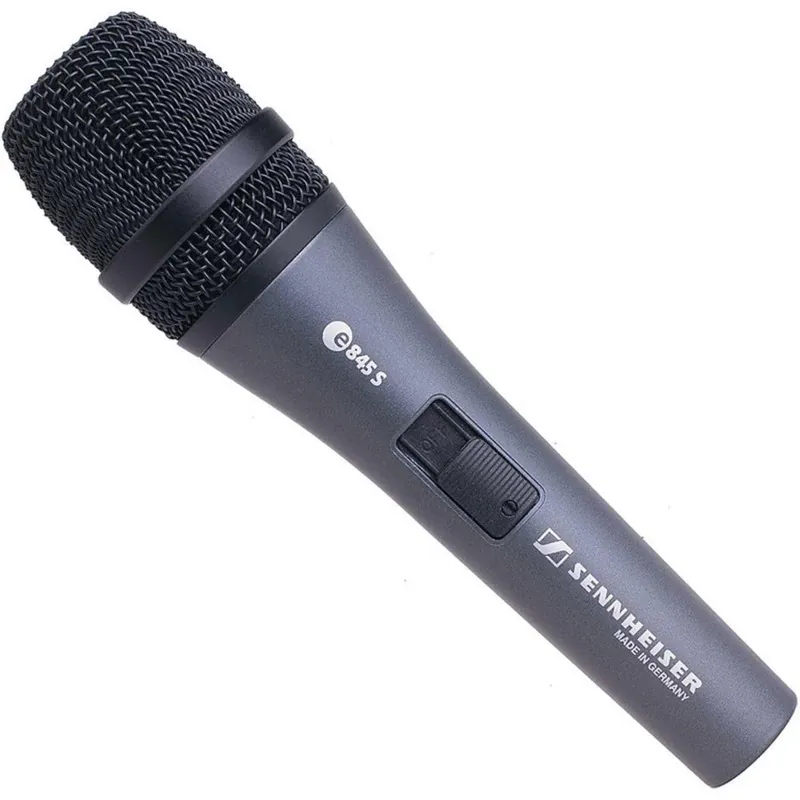 Promozione SENNHEISER E845 S MICROFONO SUPERCARDIOIDE VOCE DINAMICO CON SWITCH ON-OFF