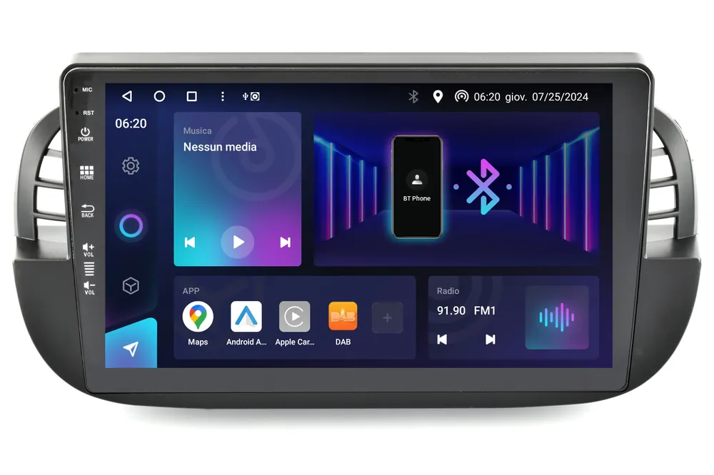 Subito Disponibile Phonocar SM315 Autoradio per FIAT 500 dal 2007-2015 Android 13!